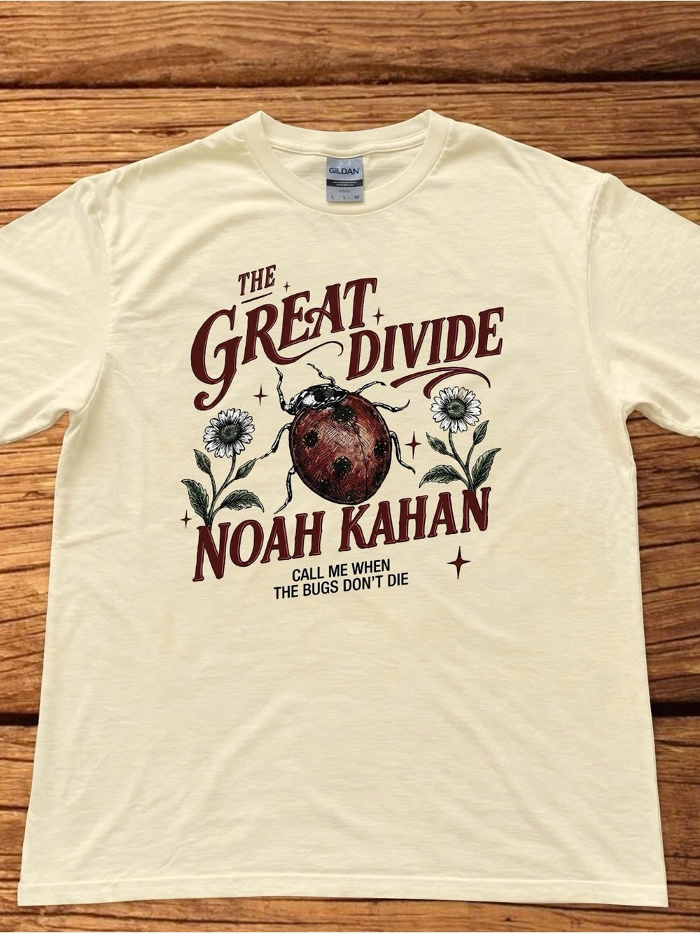 Gildan Cream Noah Kahan "The Great Divide" Graphic Tee